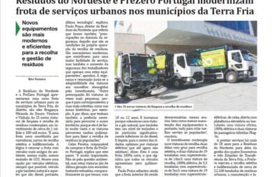 Resíduos do Nordeste e PreZero Portugal modernizam frota de serviços urbanos nos municípios da Terra Fria